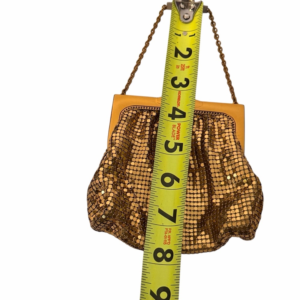 Vintage Whiting & Davis Bag Womens Mini Gold Mesh Chain Kiss Lock Made USA - Picture 7 of 10